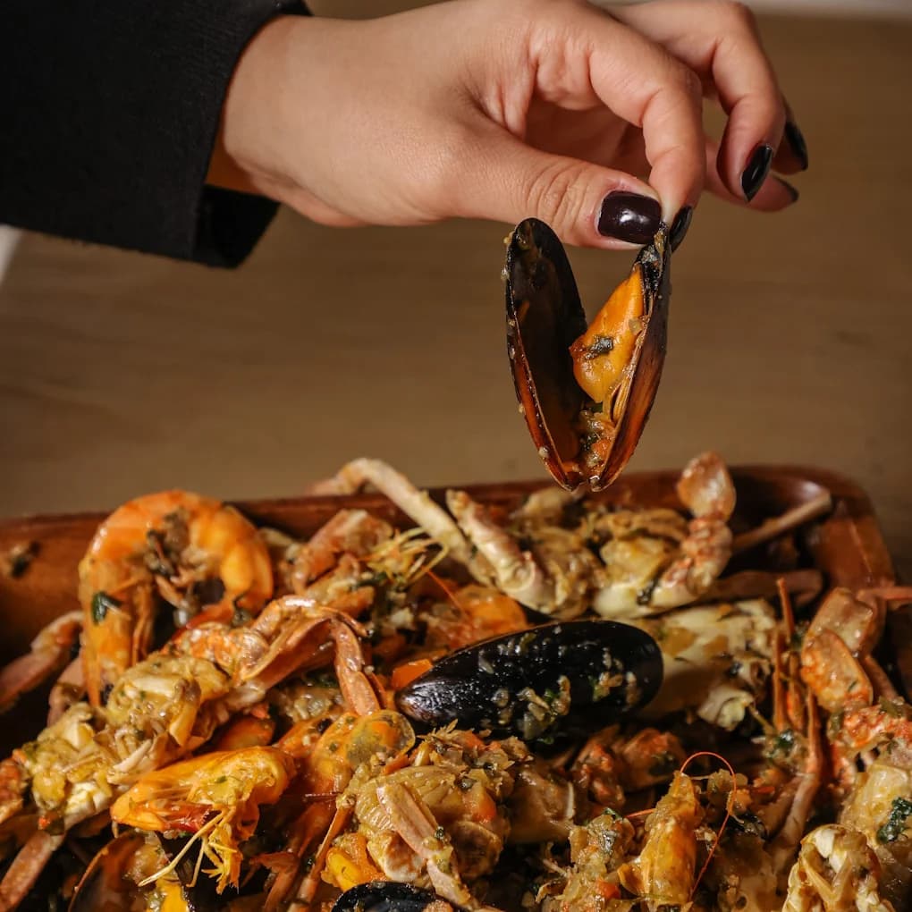 Grilled fish by the sea